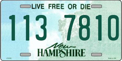 NH license plate 1137810