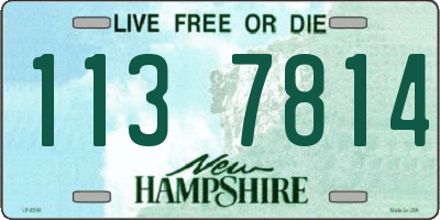 NH license plate 1137814