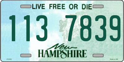 NH license plate 1137839