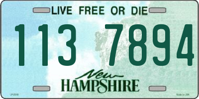 NH license plate 1137894