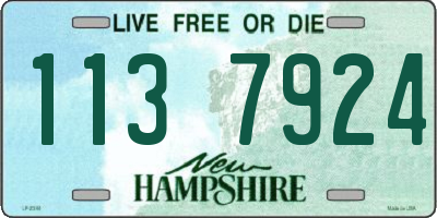 NH license plate 1137924