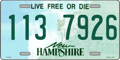 NH license plate 1137926