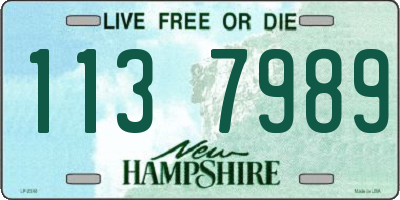 NH license plate 1137989