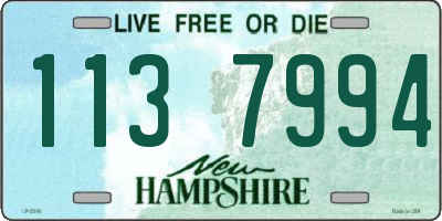 NH license plate 1137994