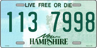 NH license plate 1137998