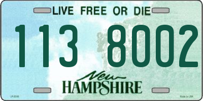 NH license plate 1138002