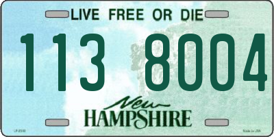 NH license plate 1138004