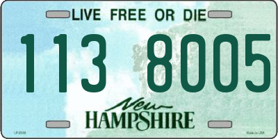 NH license plate 1138005