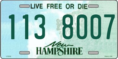 NH license plate 1138007
