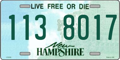 NH license plate 1138017