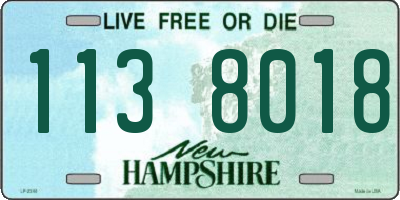 NH license plate 1138018