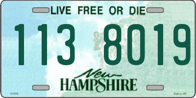 NH license plate 1138019