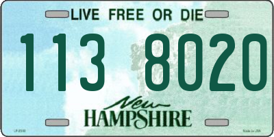 NH license plate 1138020