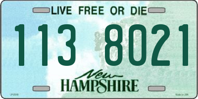 NH license plate 1138021