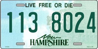 NH license plate 1138024