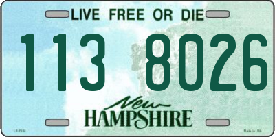 NH license plate 1138026