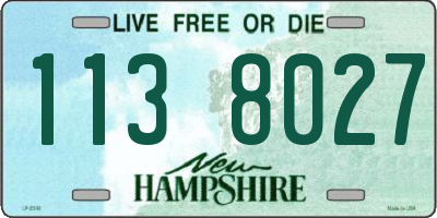 NH license plate 1138027