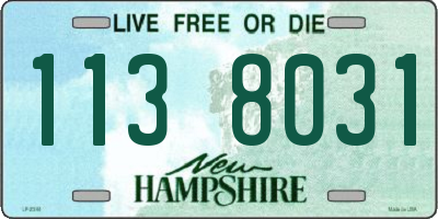 NH license plate 1138031
