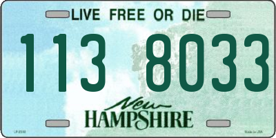 NH license plate 1138033
