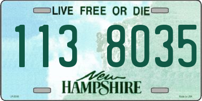 NH license plate 1138035