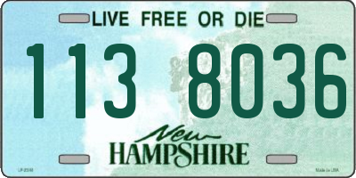 NH license plate 1138036