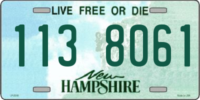 NH license plate 1138061