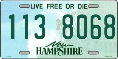 NH license plate 1138068