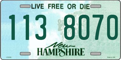 NH license plate 1138070