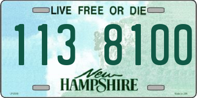 NH license plate 1138100