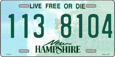 NH license plate 1138104