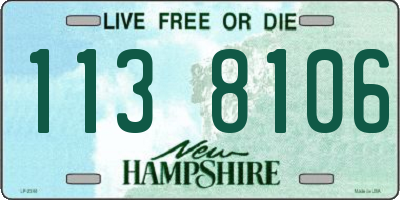 NH license plate 1138106