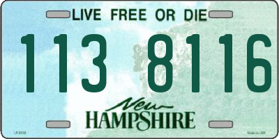 NH license plate 1138116