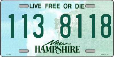 NH license plate 1138118