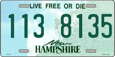 NH license plate 1138135