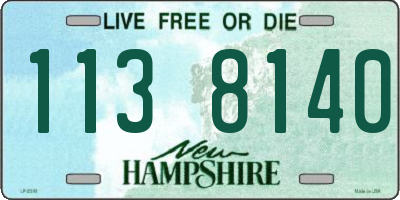 NH license plate 1138140