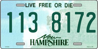 NH license plate 1138172