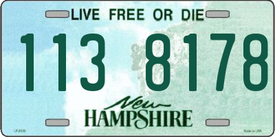NH license plate 1138178