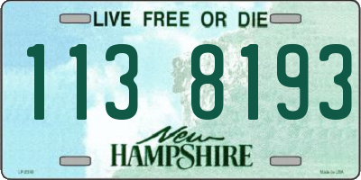 NH license plate 1138193