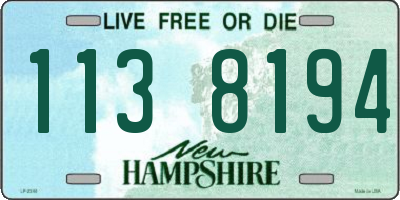 NH license plate 1138194