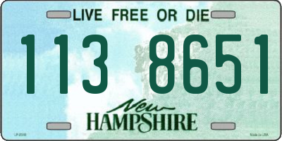 NH license plate 1138651