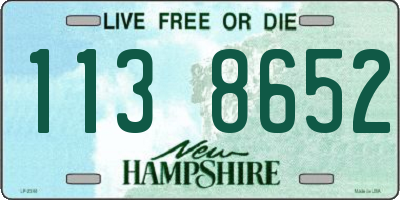 NH license plate 1138652