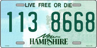 NH license plate 1138668