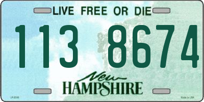 NH license plate 1138674