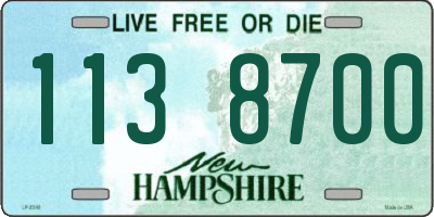 NH license plate 1138700