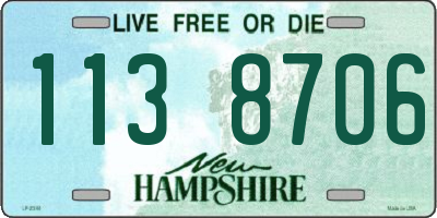 NH license plate 1138706