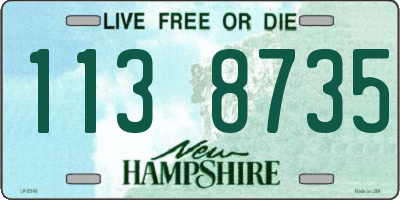 NH license plate 1138735