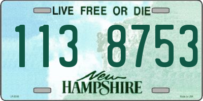 NH license plate 1138753