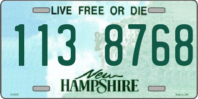 NH license plate 1138768