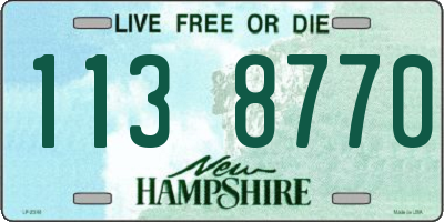 NH license plate 1138770