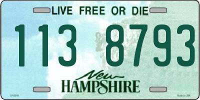 NH license plate 1138793